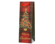 Bolsa regalo botella de vino Decoris Árbol de Navidad rojo fabricada en papel 100% FSC 10x12x36cm