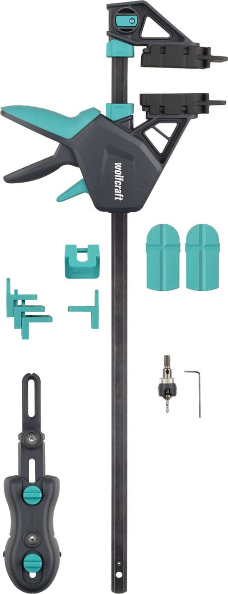 Wolfcraft - set de construcción de terrazas pro 11 piezas - accesorio para terrazas para una instalación rápida y uniforme de tablones de terraza - 6970000