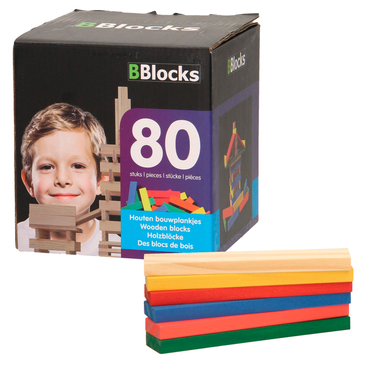 Tableros de construcción Bblocks de colores, 80 uds.