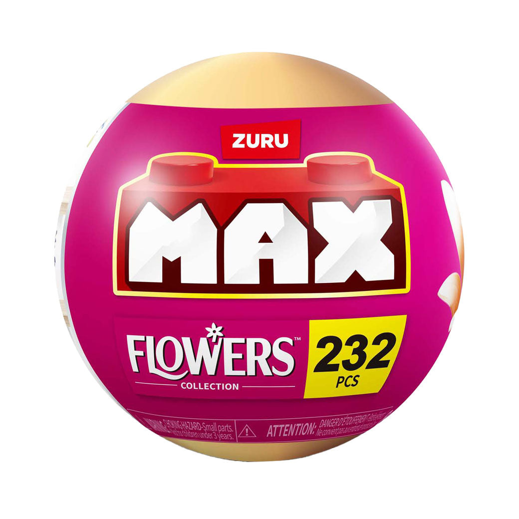 Zuru max flores premium - juego de construcción en bola sorpresa