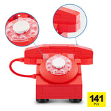 Set de construcción de teléfono retro premium Zuru max en bola sorpresa - 141 piezas.