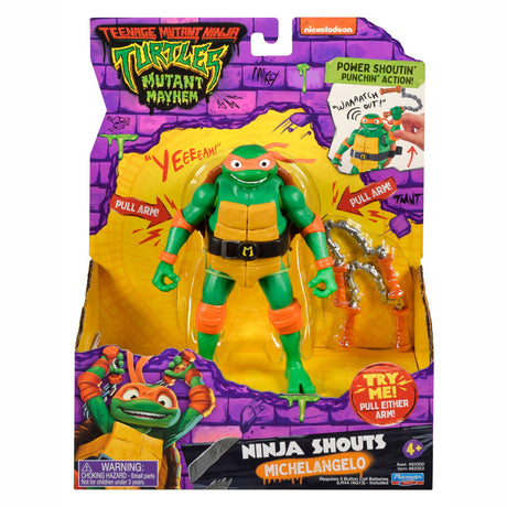 Boti tortugas ninjas mutantes adolescentes gritos ninja jugando figura - michelangelo