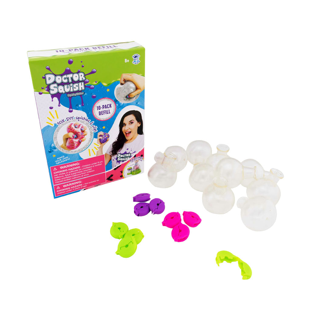 Boti doctor squish - recambio de squishy pack - 10x squishies de TPR, 10x clips