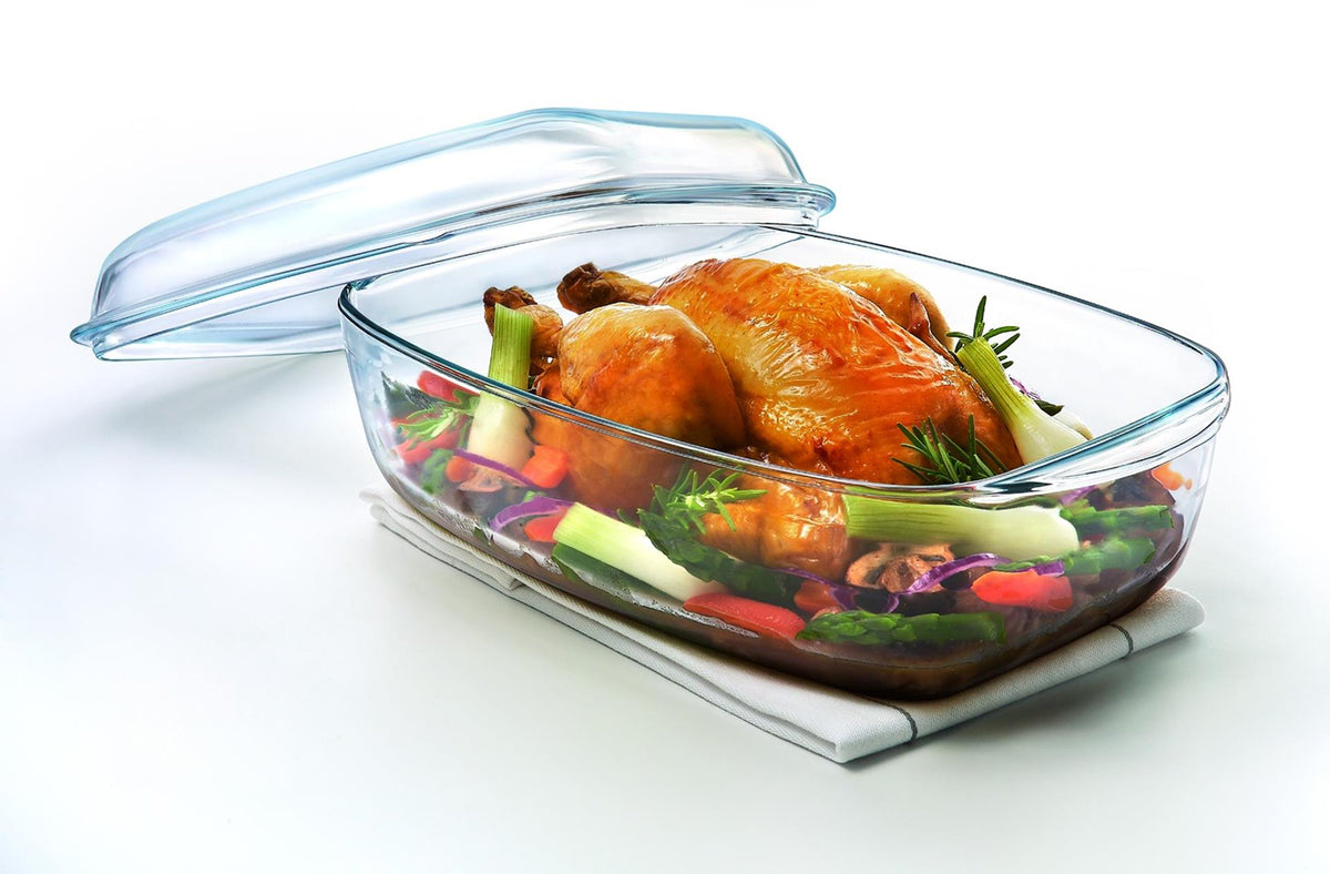 Fuente de horno Pyrex rectangular con tapa 4,3+2,2l 32 x 21 x 9 cm
