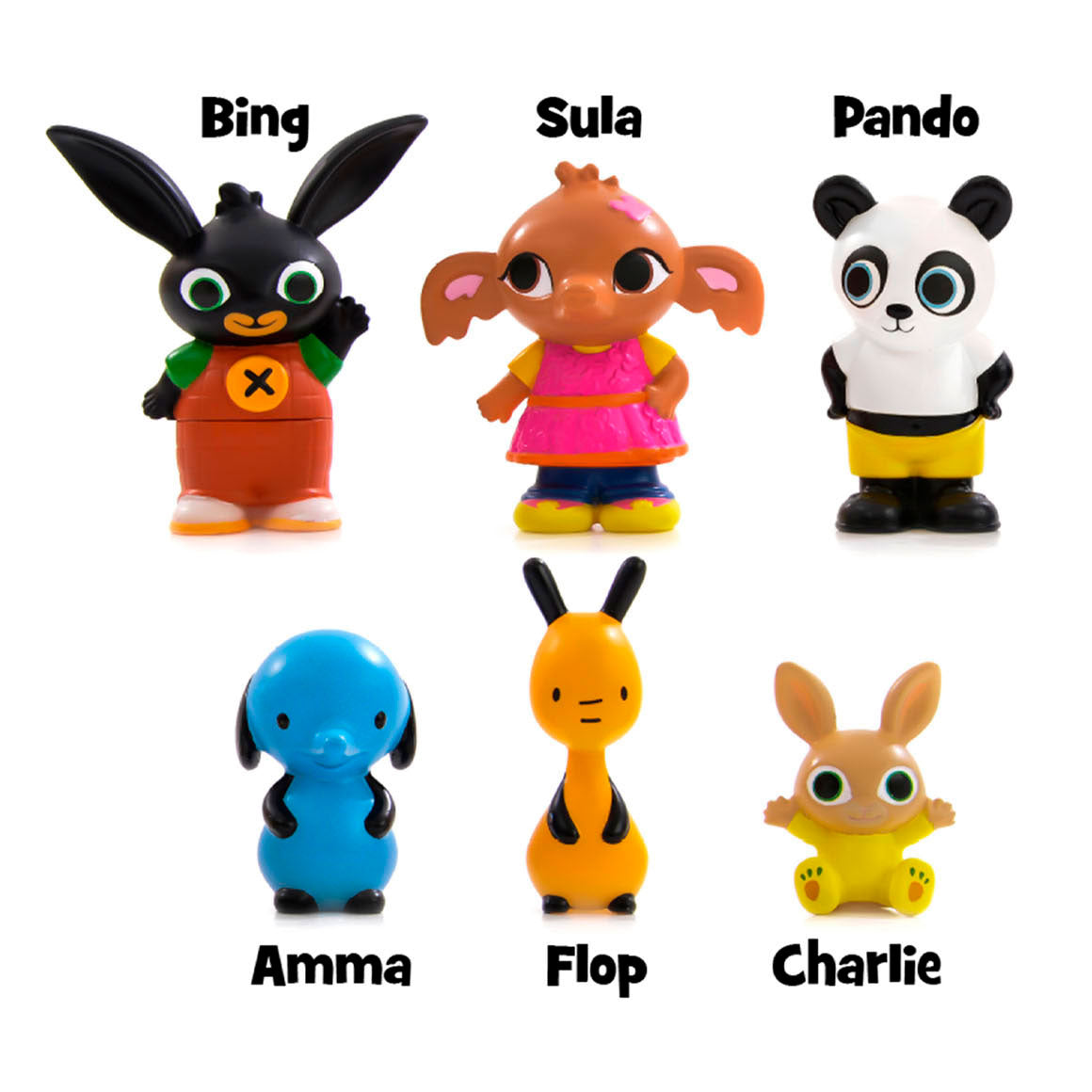 Conjunto de figuras de bing y amigos.