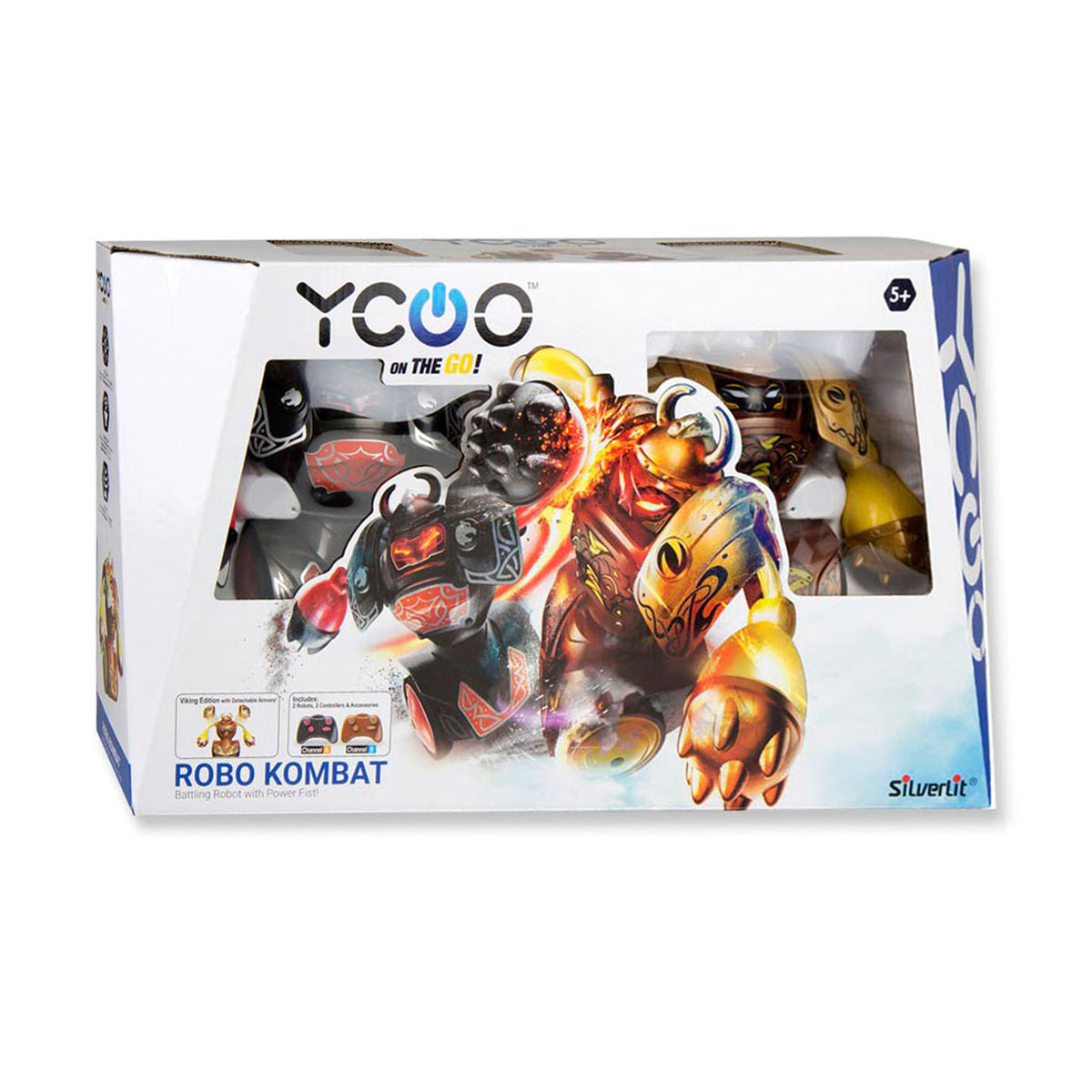 Paquete de batalla vikingo robo kombat iluminado en plata
