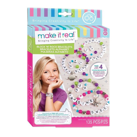 Make it real - diy block letter jewelry set - make 4 unique bracelets with letters