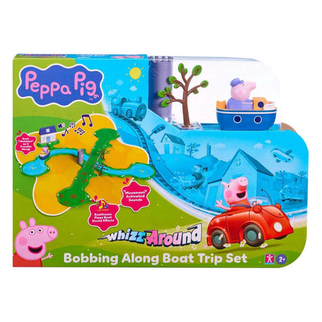 Gear2play peppa pig whiz around - juego de paseo en bote flotante - pista modular para moverse alrededor de vehículos
