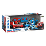 Gear2play RC Neon Bumper Cars Pro Duo Set - RC Fórmula 1 Battle Cars - ¡Enfréntate a un Crash Duel!