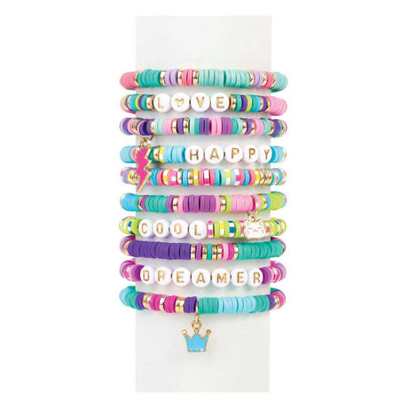 Hazlo real - juego de cuentas heishi craze con estuche de almacenamiento - haz pulseras heishi personalizadas