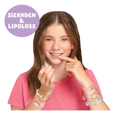 Juego de pulseras con brillo de labios Spectron, joyería artesanal, juguetes creativos.