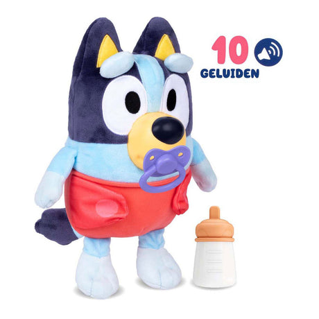 Peluche interactivo Spectron Baby Bluey para abrazar y cuidar