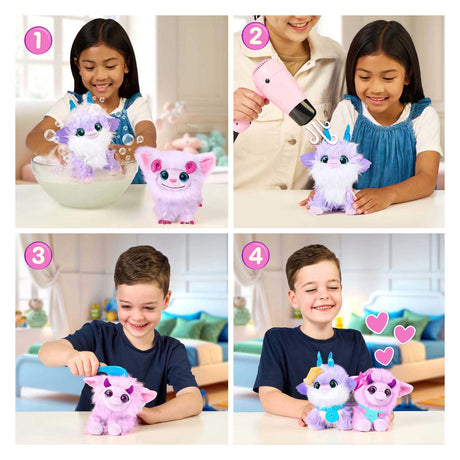 Moose Toys scruff a luvs – Peluches gemelos de fantasía en cesta de transporte – 2 peluches mágicos y misteriosos