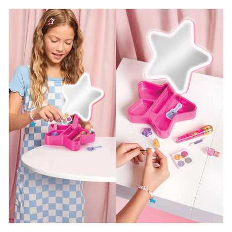 Make it real – estudio de belleza glamuroso detrás del escenario – juego de pulseras de maquillaje