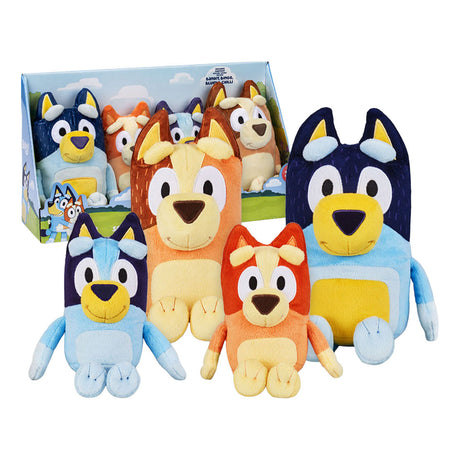 Juego de peluches Moose Toys Bluey - 4 piezas.