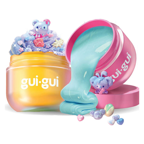 Moose Toys gui gui slime - shimmer deluxe duo pack - haz tu propia baba brillante y perfumada