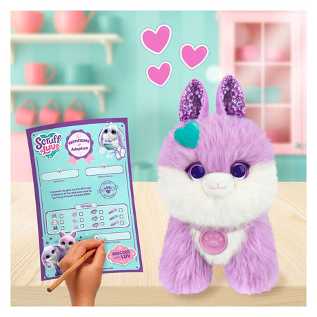 Spectron scruff a luv misterioso conejo de peluche