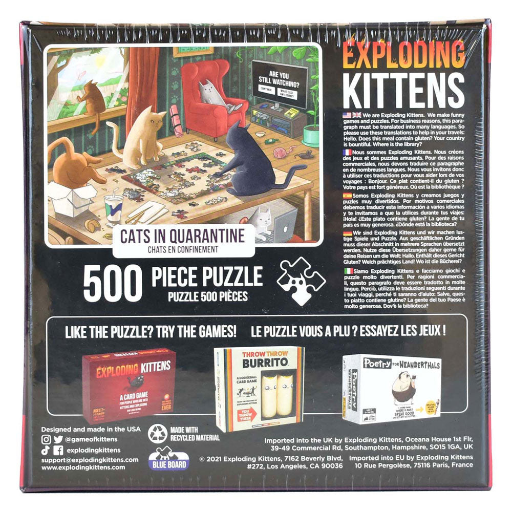 Puzzle de gatitos explosivos de Asmodee, 500 uds.