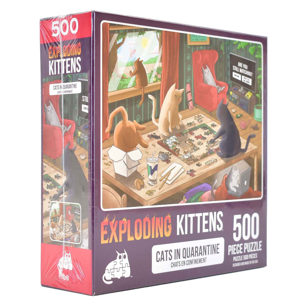 Puzzle de gatitos explosivos de Asmodee, 500 uds.