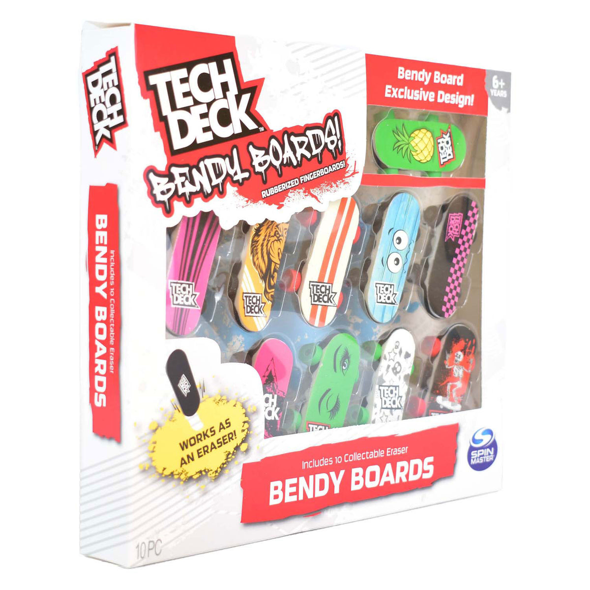 Spin master tech deck patinetas de dedo flexibles, paquete de 10