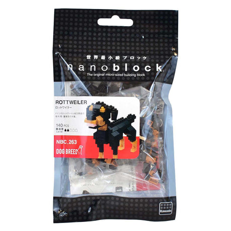 Nanoblock juego de construcción de nanobloques rottweiler - 140 piezas.
