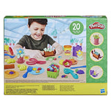 Juego de jardín Play-doh con 8 macetas de barro - 20 piezas.