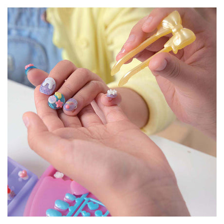 Juego de uñas multicolor Aquabeads para niños: estudio de uñas completo que incluye 60 uñas
