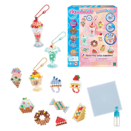 Aquabeads craft set accesorios dulces - set completo de manualidades 700 cuentas en 31 colores