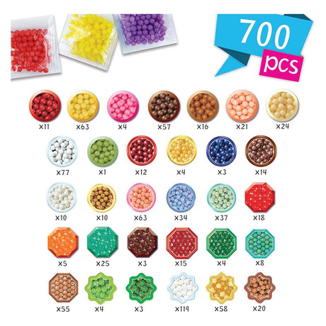 Aquabeads craft set accesorios dulces - set completo de manualidades 700 cuentas en 31 colores