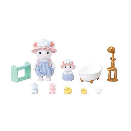 Familias Sylvanian 5805 hora del baño de burbujas hermano hermana