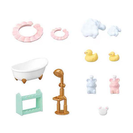 Familias Sylvanian 5805 hora del baño de burbujas hermano hermana