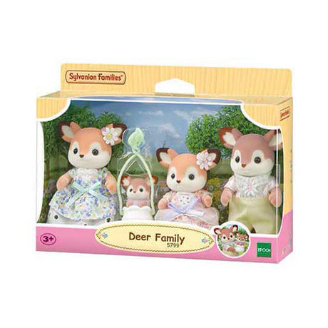 Sylvanian Families 5799 Ciervos familiares - 4 figuras de juego suaves y aterciopeladas