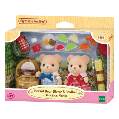Sylvanian Families 5853 Hermana y hermano con ositos de galletas - Set de picnic