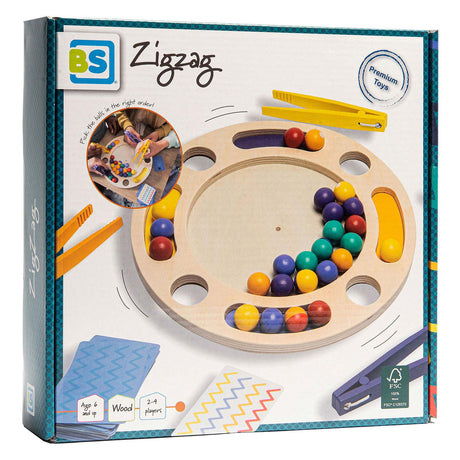 Bs juguetes bs zigzag - juego de cartas estratégico - madera fsc - 2 a 4 jugadores - a partir de 6 años