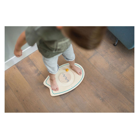 Bs toys tabla de surf de juego de equilibrio de juguete para exteriores - 50 cm - juguetes de madera - juguetes de equilibrio - juego de equilibrio - regalo para niños