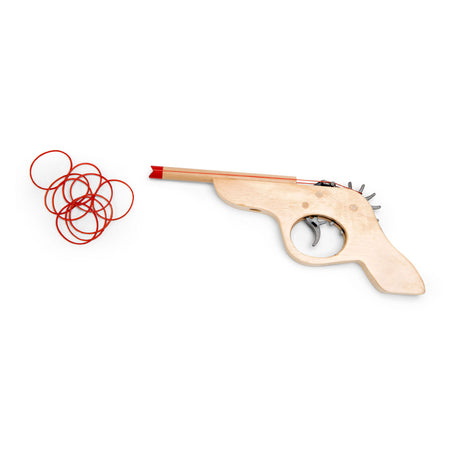 ¡Los juguetes Bs disparan! pistola elástica - madera - juego de coordinación - a partir de 6 años - 5 dianas
