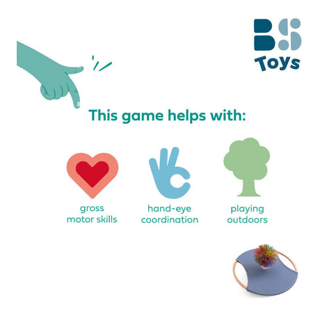 Bs toys raquetas que rebotan - juguetes de madera de bambú - juguetes al aire libre - juego de atrapar - juegos para niños - juguetes al aire libre - juegos al aire libre - juegos al aire libre - juguetes de jardín - juguetes de playa - regalo para niños