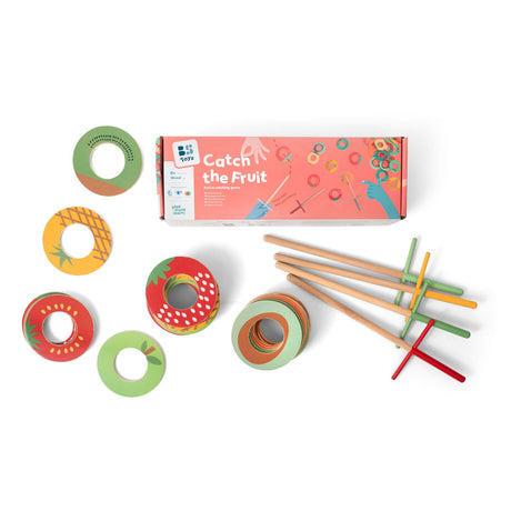 Bs Toys atrapa el juego de atrapar y lanzar frutas, 31 piezas.