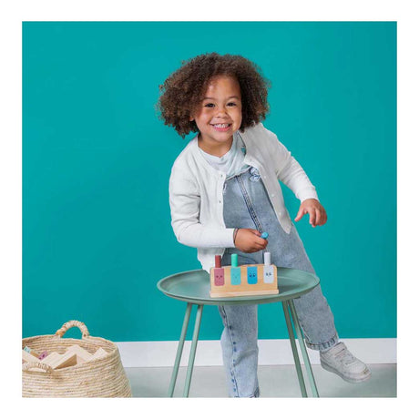 Bs toys pop-up toy ga532 - juguetes de madera para bebés mayores de 18 meses - juego de habilidades motoras