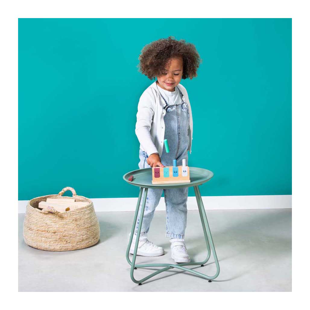 Bs toys pop-up toy ga532 - juguetes de madera para bebés mayores de 18 meses - juego de habilidades motoras