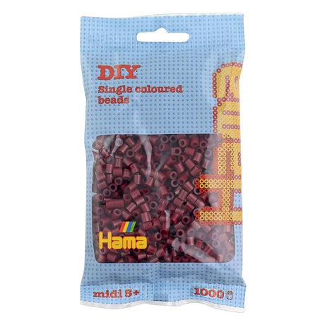 Cuentas para planchar Hama midi - rojo burdeos (030), 1000 uds.