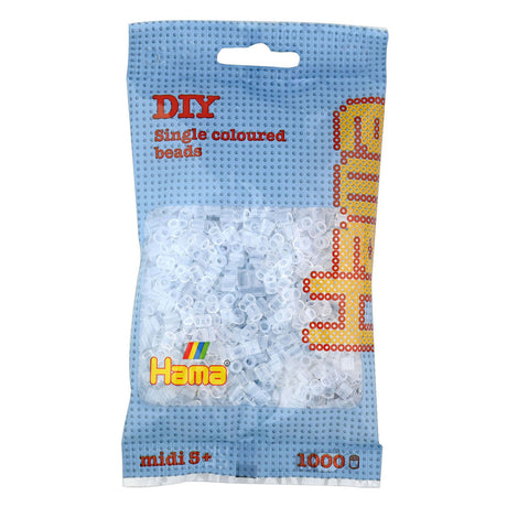 Cuentas para planchar Hama midi - transparente (019), 1000 uds.