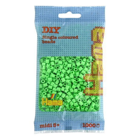 Cuentas para planchar Hama midi - verde pastel (047), 1000 uds.