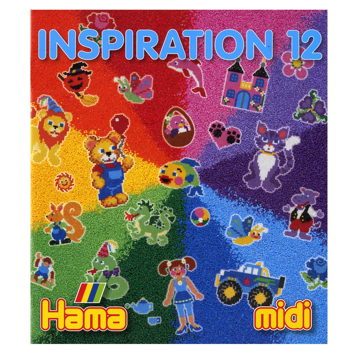 Folleto de inspiración de cuentas para planchar midi de Hama, núm. 12