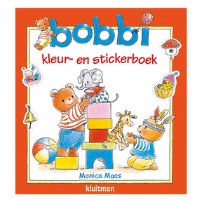 Libro para colorear y pegatinas de Kluitman Bobbi.