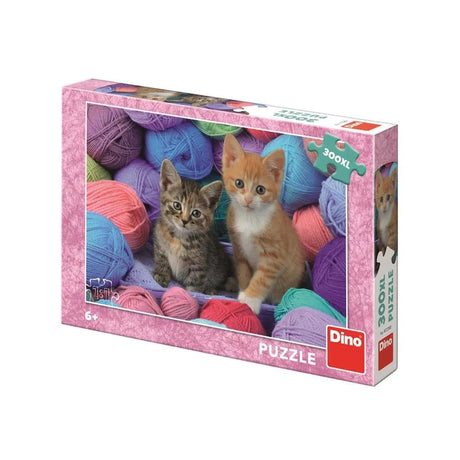 Dinotoys dino puzzle - lindos gatitos entre la lana - 300 piezas xl