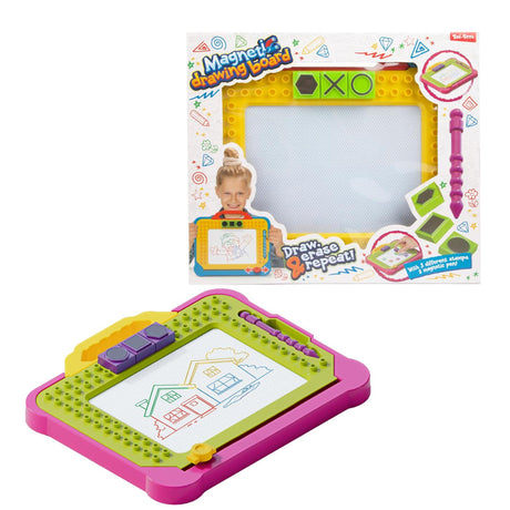 Toi-toys bloques magnéticos estacionarios para tablero de dibujo con accesorios 2 surtidos