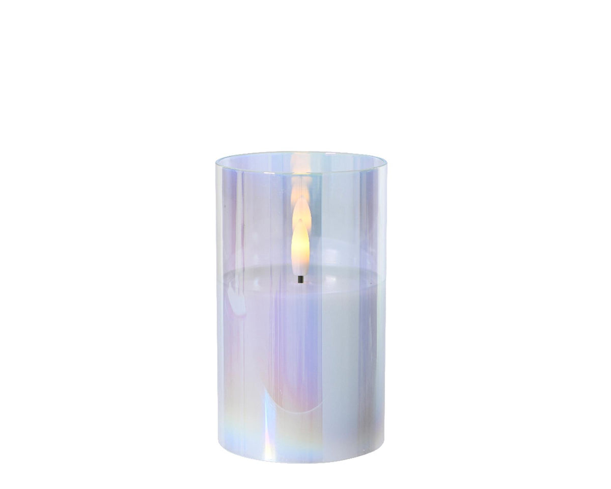 Vela Lumineo LED de cristal iridiscente 12,5cm