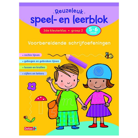 Gran bloque de juego y aprendizaje de Deltas, ejercicio preparatorio de escritura.