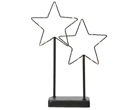 Lumineo micro LED estrella en estándar 20 lámparas a batería con temporizador 6x24x34cm